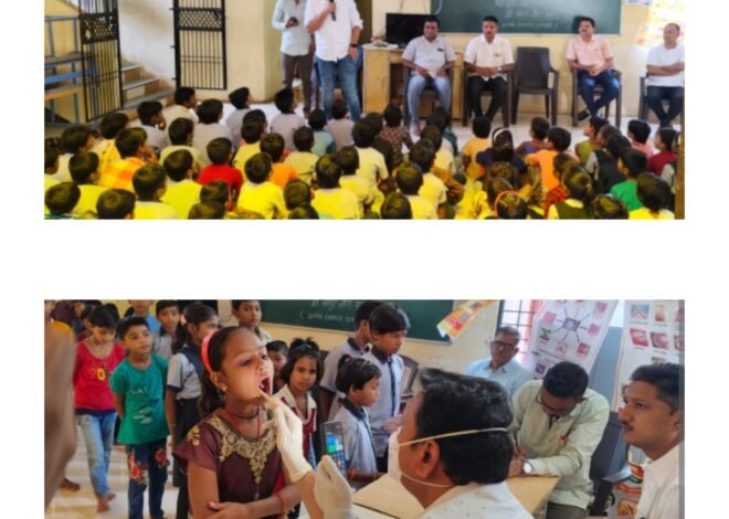 क्रांतिकारी खाज्याजी नाईक स्मृती संस्था संचलित अनुदानित आश्रम शाळा, धरणगाव येथे मौखिक आरोग्य जागरूकता व तपासणी शिबिर संपन्न…*  *आश्रम शाळेतील सर्व विद्यार्थी, विद्यार्थिनींनी जाणून घेतली तंबाखू, गुटखा, सिगरेट मुळे होणाऱ्या दुष्परिणामाची माहिती व आयुष्यभर हे व्यसन न करण्याची घेतली प्रतिज्ञा..*